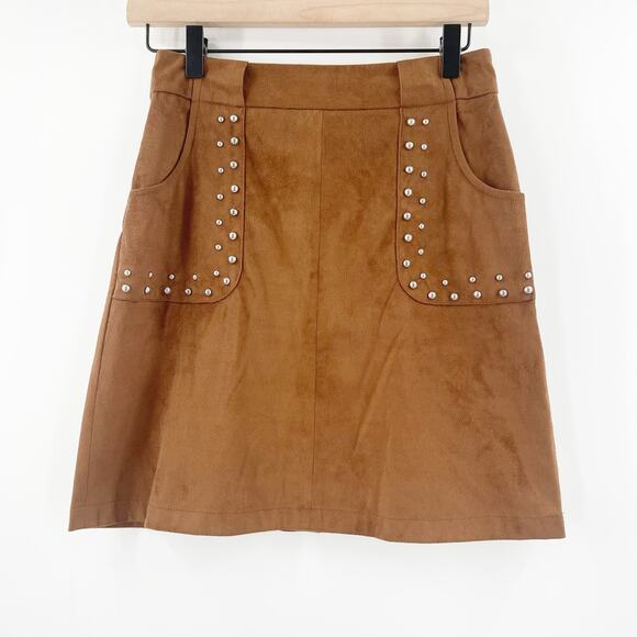 BB DAKOTA Skirt Size 0 Faux Suede Steve Madden Country Western Cowgirl Cowboy - Picture 4 of 16